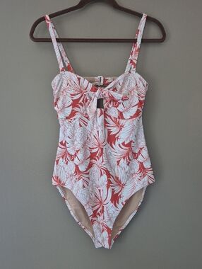 OLD NAVY | Tie Front Keyhole Bandeau Style Pineapple One-Piece S…